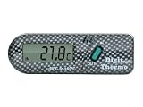 Digital Thermometer In Carbon Fibre Effect Inside / Outside Temperature Display