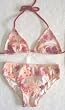Girls 7-16 2-piece Swimwear Triangle Top Bikini Peach Floral