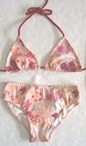Girls 7-16 2-piece Swimwear Triangle Top Bikini Peach Floral