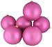 Club Pack of 12 Matte Bubblegum Pink Glass Ball Christmas Ornaments 4.75"