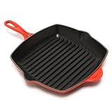 Le Creuset Enameled Cast Iron 10 1/4 Inch Square Skillet Grills