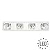 Golden Lighting 1025-BA4 CH Krysta - 27" 16W 4 LED Bath Vanity, Chrome Finish with Faceted Crystal Glass