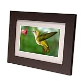 Smartparts SP72 7-Inch Digital Picture Wood Frame with Beige Matting (Espresso)