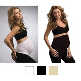 Belly Band Pro Everyday Combo 3 Pak for Active Moms (1 Black + 1 White + 1 Nude)