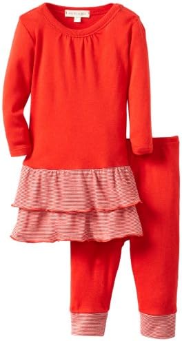 PAIGELAUREN baby Baby-Girls Newborn Ruffle Dress and Legging, Orleans, Newborn