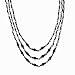 1928 Black-plated Faceted Jet Bead Triple Strand title=