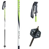 Ski Poles 100% Carbon Composite Graphite 44" Inches = 112 Cm - Stylo TRX100 (Downhill / Mens / Womens / Kids / Junior)
