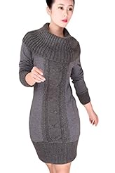 Sweater Cowl Neck Cashmere/Wool/Knit Bodycon Dress 