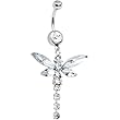 Cubic Zirconia Dragonfly Belly Ring