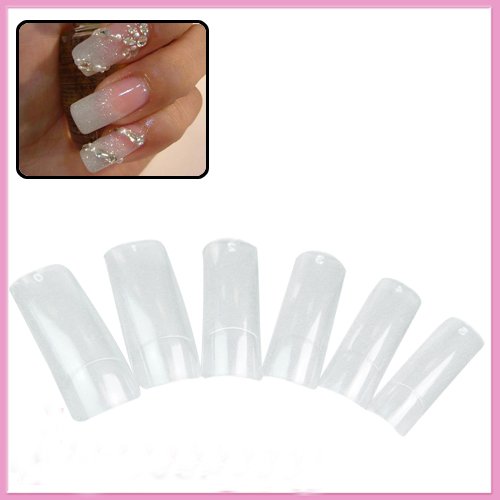 500 Pcs Crystal Clear Half False Nail Art Painting Nail Tips