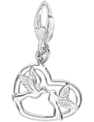 Sterling Silver DOVE KISS Charm