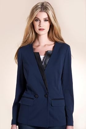 Limited Collection Double Breasted Contrast Insert Blazer