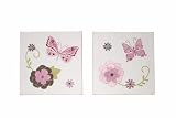 Nojo Jasmine Wall Décor with 2-Piece Canvas, Pink