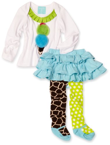 Mud Pie Baby-girls Infant Giraffe Skirt Set,