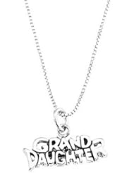 Sterling Silver One Sided Granddaughter Necklace