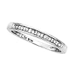 Sterling Silver 0.09 ct. Diamond Channel Set Anniversary Ring