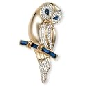 Crystal Owl Pin