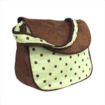 Hoohobbers Dots Green Messenger Diaper Bag