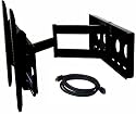 Brand New VideoSecu Black Tilting Wall Mount Bracket for Vizio 37'' 55'' VW37L VX37L VP42 VW42L VX42L P42HDe Plasma Flat Panel Screen LCD HDTV TV Monitor with Free 7 ft HDMI cable W13