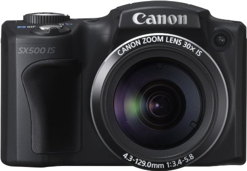  Canon PowerShot SX500 IS Fotocamera Compatta Digitale 16 Megapixel, Zoom ottico 30x, colore: Nero