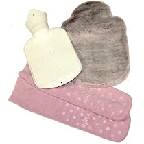 Totes Snuggle Hot Water Bottle Cover and Bed Socks Set