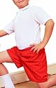 Maddins Shadow Stripe Shorts, Red, 18-20
