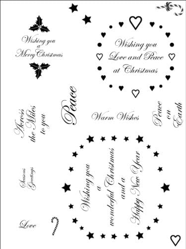 Stamping Scrapping SMS3040 Stamping Scrapping Spellbinders Matching Clear Stamps-Swirly Labels 22 Wishes