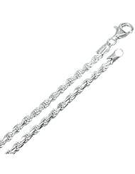 3.5MM Thick - Rope Link Chain Necklace/Bracelet - Genuine .925 Solid Sterling Silver