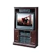 Sauder Classic Cherry-Finish Corner Entertainment Stand