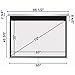 Wall Mount Manual Pull Down Projector Screen 16:9 Aspect Ratio: Multiple Sizes Available (72