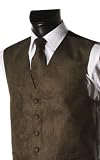 Men's Moss Green Suede Effect Front Panel Waistcoat