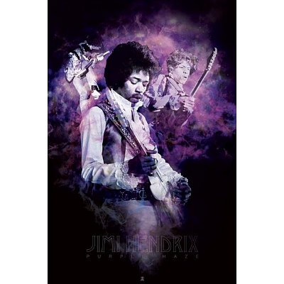 Jimi Hendrix-Purple Haze Smoke, Music Poster Print, 24 by 36-Inch
