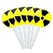Set of 6 Cupcake Picks Toppers Decoration Zombie Outbreak Response Team Symbol - Radioactive Nuclear Warning Symbol