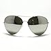 Silver Mirror Aviator Fashion Sunglasses