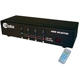 CE LABS HM41SR 4-In, 1-Out HDMI Switcher With Remote