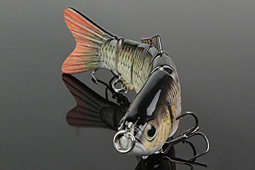 Fishing Lure 6 Segment Swimbait Crankbait Hard Bait Slow 18g 10cm with 6 Fishing Hook