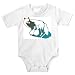 Onesie with green, mother, wolf, pup, nursing