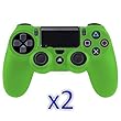 2 Pack SlickBlue PlayStation 4 Glow in Dark Silicone Protective Skin Sony PS4 Controller Case (Green) by SlickBlue