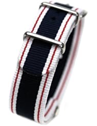 HDT Design N.A.T.O. Short Type Nylon Watch Strap Navy Broad [22mm]