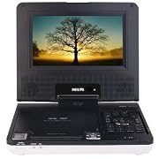 7" Philips DCP750/37 Widescreen Portable DVD Player w/iPod Dock (White/Black)