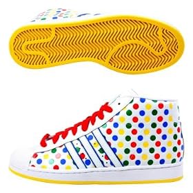 Buy ADIDAS Pro Model Premium Mens Casual Retro Hi-Top Athletic Polka Dot Court Basketball Shoes...