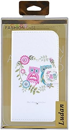 Samsung Galaxy Note 5 Case, Lundan Fresh Series Magnetic Bling Diamond Rhinestone PU Leather Wallet Case Flip Cover for Samsung Galaxy Note 5, N9200 N920t N920p, with Card Slots and Stand Function, Owl