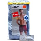Mens Hanes 4 Pair Exposed Waistband Boxer Brief Prints