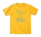 Mahalo Cool Fun Hawaii Sun Hip - Juvy T-Shirt - Yellow - 7J