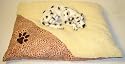 dog bed/cushion 35'' x 29.5'' in leopard/white plush #5254