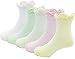 CHUNG Girls Thin Cotton Princess Socks with Lace Ruffles 0-8Y Pack of 5/6