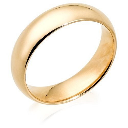 18k Yellow Gold 6mm Comfort Fit Men\'s Wedding Band