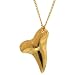 7/8 X 1 1/8" Sharks Tooth On 16" Chain, Gpexclusive, Usa! In Gold