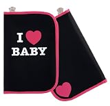 母子手帳ケース プラチナムベビー/PALTINUM BABY ILOVEBABY 黒×ピンクパイピング(Mサイズ)