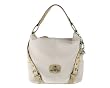 Kathy Van Zeeland Mesh Hobo Bag Croco Embossed Trim & Studs